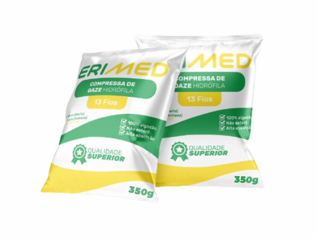 Compressa de Gaze Hidrófila – 13 Fios – EriMed Compressa de Gaze Hidrófila – 13 Fios – EriMed