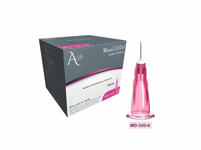 Agulha de Lebel Ultrafina - 32G - 0,6mm - Alur Agulha de Lebel Ultrafina - 32G - 0,6mm - Alur