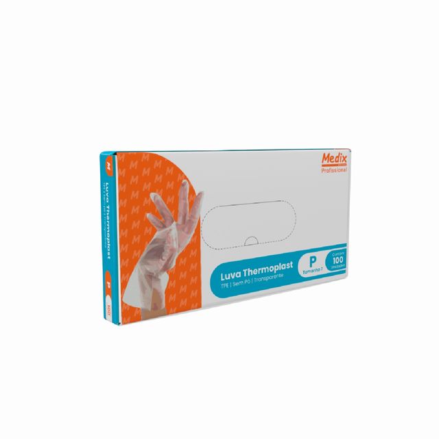 Luva Descartável Thermoplast – Sem Pó – 100 Unidades – MB Life