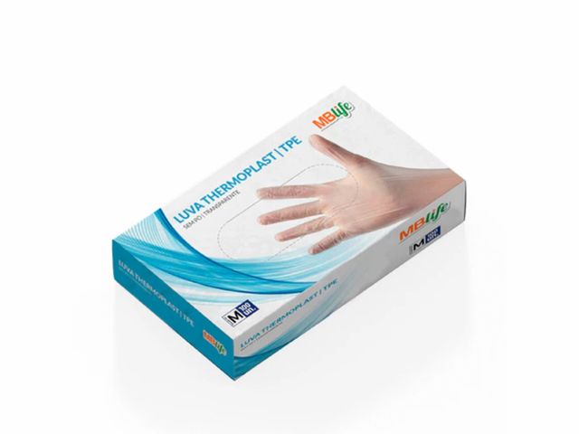 Luva Descartável Thermoplast – Sem Pó – 100 Unidades – MB Life Luva Descartável Thermoplast – Sem Pó – 100 Unidades – MB Life
