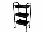 Imagem do produto Mesa Auxiliar – 03 Bandejas – com Alças – Preta – Arktus