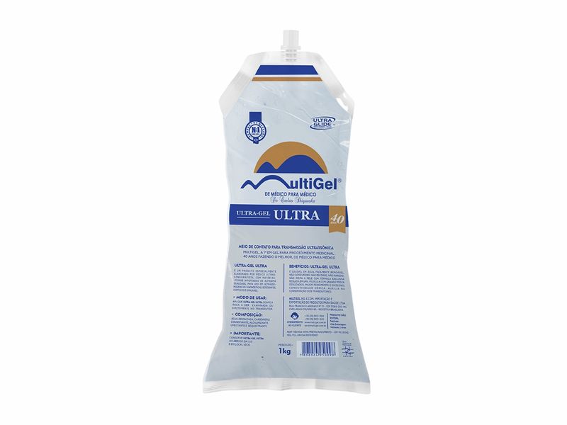 Ultra-Gel ULTRA - Gel Condutor - Sem Álcool - Bag 1kg - Multigel