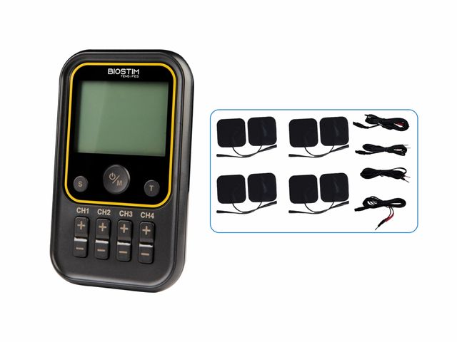 Biostim TENS/FES Bioset - Eletroestimulador Portátil - 4 Canais + Gel Incolor 1kg