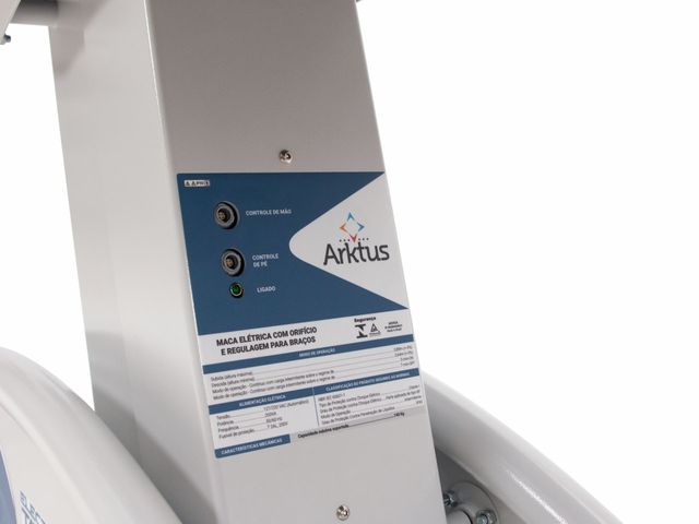 Maca Elétrica com Orifício para o Rosto e Regulagem de Braços - Arktus