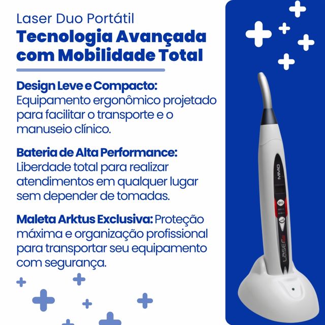 LASER DUO LASERTERAPIA PORTATI + MALETA DE PROTECAO - MM OPTICS