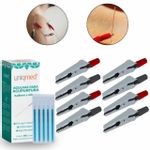 AGULHA ACUPUNTURA - 0,25X40MM+ 4GAR. JACARE PRETO+4GAR. JACARE VERMELH - UNIQMED