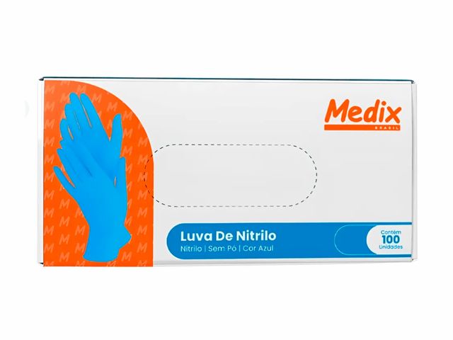 Kit 5 Caixas De Luva De Nitrilo Azul - Uso Geral - GG - Medix Brasil